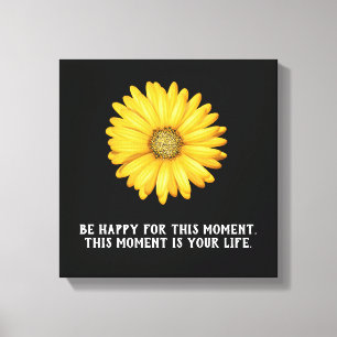 Em Tela Esteja feliz este momento - impressão da arte das