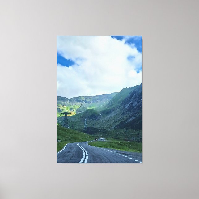Em Tela Estrada Transfagarasan – Impressão da Montanha dos (Frente)
