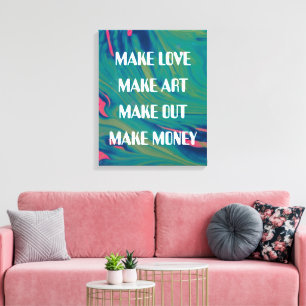 Em Tela Fazer Amor Fazer Arte Impressão Abstrato