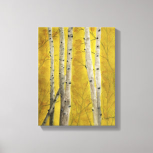 Em Tela FLORESTA de ASPEN - aguarela, impressão das canva