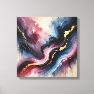 Em Tela Fluxo etéreo - Impressão Elegante de Abstrato Art