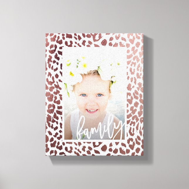 Em Tela Foto de impressão Faux Rosa Dourado Leopard do Scr (Frente)