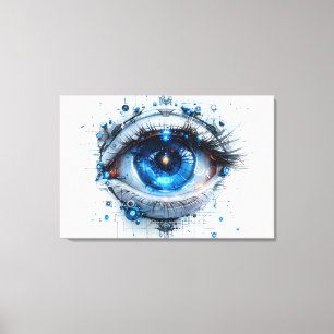 Em Tela 👁️ Futurística Vision Art Impressão 👁️