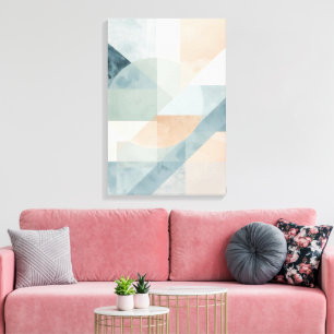 Em Tela Geometria de Pastel Suave - Impressão de Arte Mode