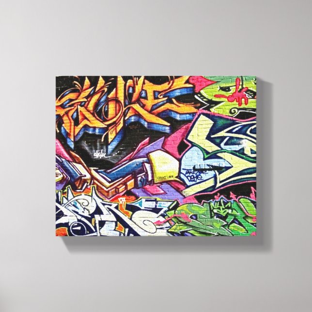 Em Tela Grafitti Wall Impressão (Frente)