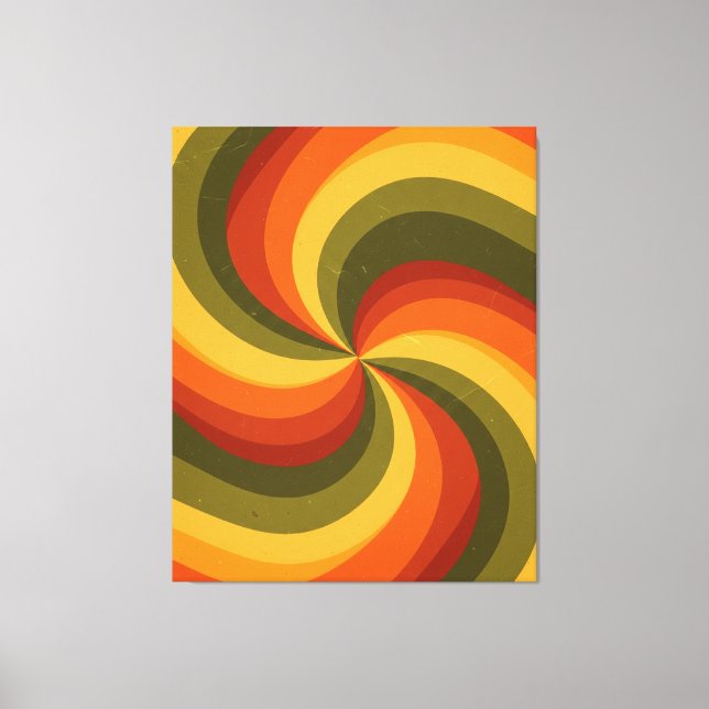 Em Tela Groovy Psychedelic Swirl Impressão (Frente)