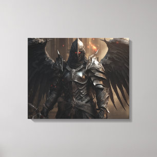 Em Tela Guerreiro do Angel Armor Escuro - Impressão de Tel