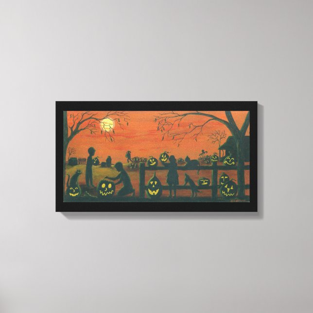 Em Tela Halloween, embrulhado, canvas, impressão (Frente)