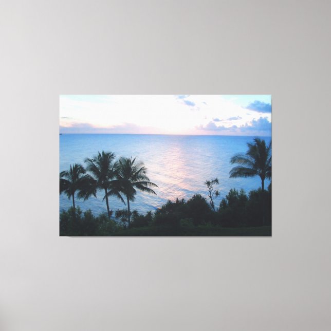 EM TELA HANALEI HAWAII SUNSET CANVASS IMPRESSÃO (Frente)