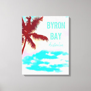Em Tela Hipster de Baía Byron palm viagem impressão da Aus