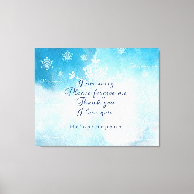 Em Tela Ho'oponopono Prayer Art Impressão (Frente)