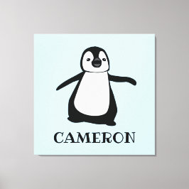 Em Tela Ilustração Personalizada de Pinguim Impressão de a