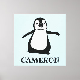 Em Tela Ilustração Personalizada de Pinguim Impressão de a