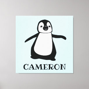 Em Tela Ilustração Personalizada de Pinguim Impressão de a