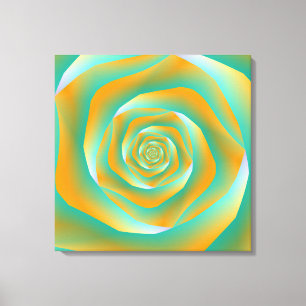 Em Tela Impressão alaranjado e verde do rosa da espiral