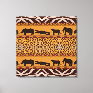 Em Tela Impressão Animal Padrão Africano de Chita Moderna