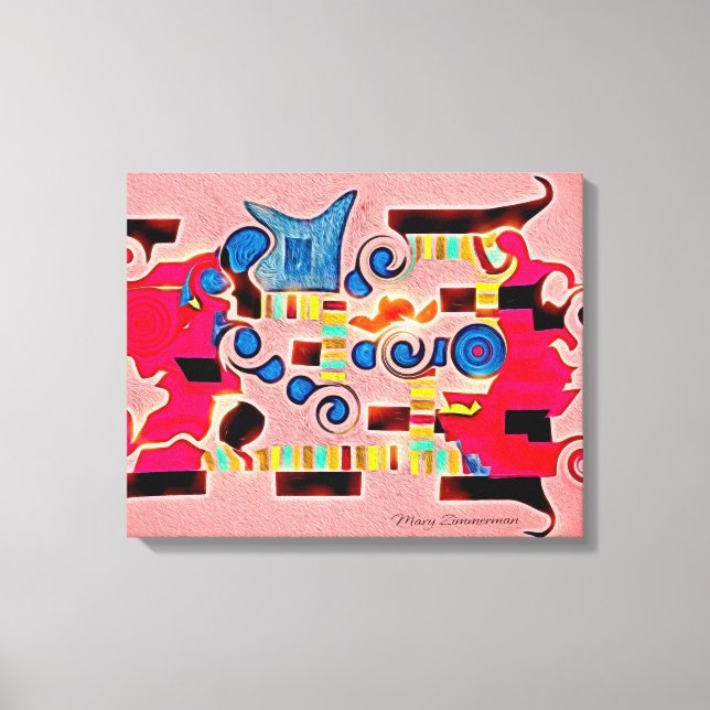 Em Tela Impressão casaco de Abstrato de Braços (Frente)