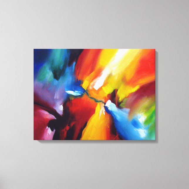 Em Tela Impressão Contemporânea Abstrato (Frente)