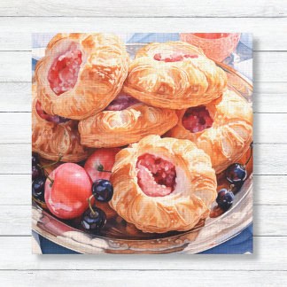 Em Tela Impressão Croissant Dessert