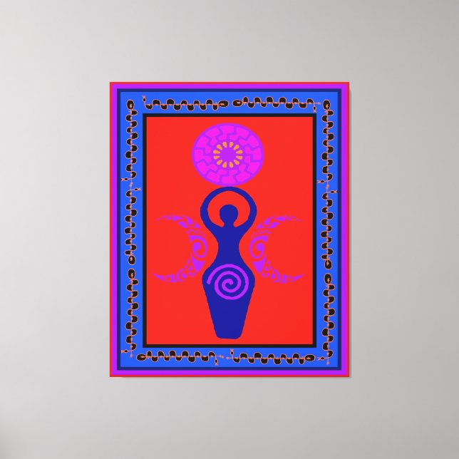 Em Tela Impressão da Fase da Lua da Deusa Tripla (Frente)