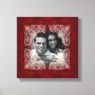 Em Tela Impressão da foto da rosa vermelha do vintage