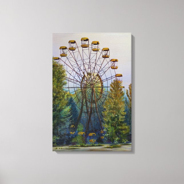 Em Tela Impressão da pintura da roda-gigante (Frente)