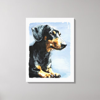 Em Tela Impressão da pintura de um Dachshund