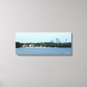 Em Tela Impressão das canvas: Lago Harriet & Minneapolis