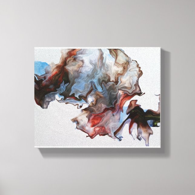 Em Tela Impressão de Abstrato acrílica moderna e dramática (Frente)