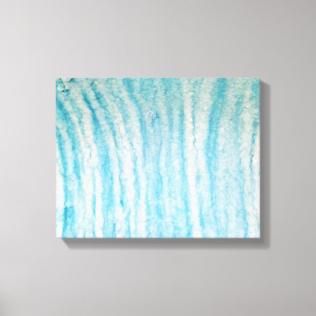 Em Tela Impressão De Abstrato Azul E Branco Do Oceano (Frente)