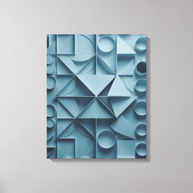 Em Tela Impressão de Abstrato de Geometria Tranquil (Frente)