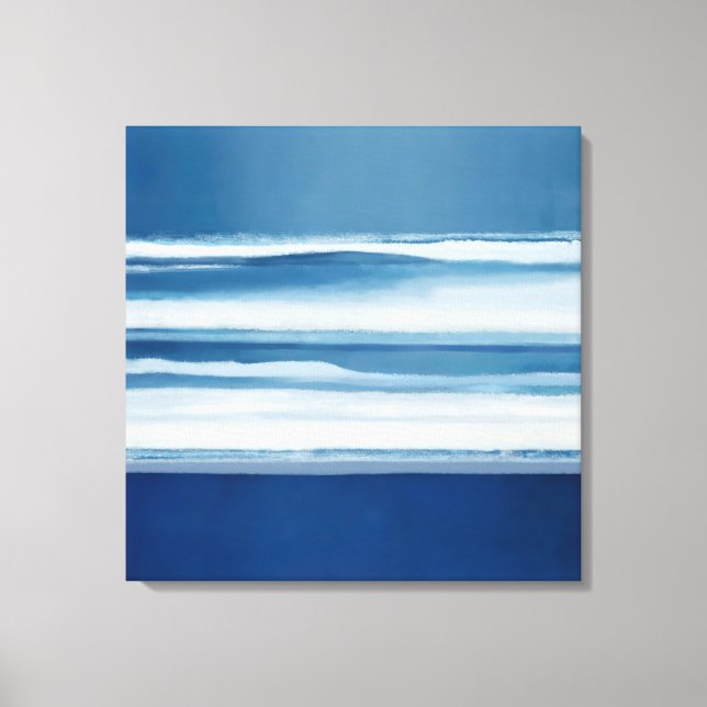 Em Tela Impressão de Abstrato Oceano Costeiro (Frente)