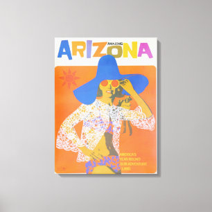 Em Tela Impressão de Arizona Vintage USA Poster de viagens