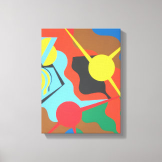 Em Tela Impressão de Arte Abstrata de Avião Amarelo Vibran