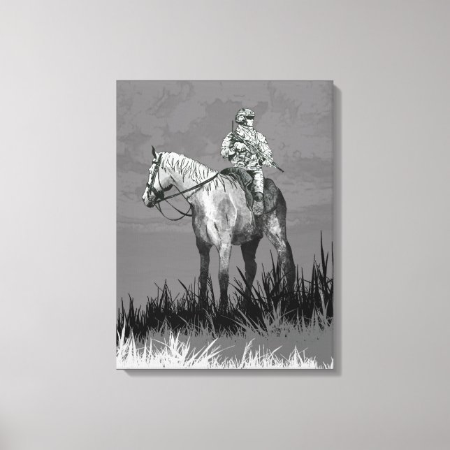 Em Tela impressão de arte "Aqui Há Cavaleiros" de Jaime Mu (Frente)