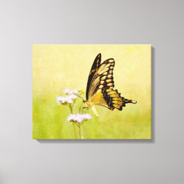 Em Tela Impressão de Arte de Flor Selvagem Amarelo e Negro