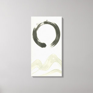 Em Tela Impressão de Arte de Linha Abstrata Japandi Neutra