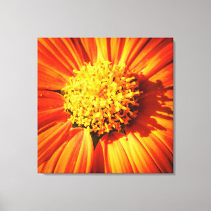 Em Tela Impressão de Arte de Parede de Flor Laranja Radian