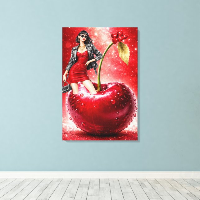 Em Tela Impressão de Arte de Parede de Ilustração de Moda  (Insitu(piso de madeira))