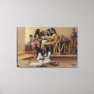 Em Tela Impressão de Arte Fina de Banquete Real do Antigo