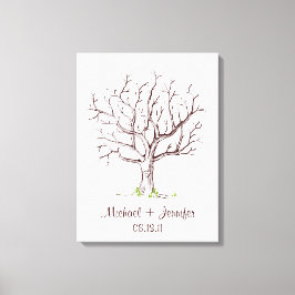 Em Tela Impressão de Árvore de Impressão Digital (Brown) d