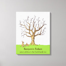 Em Tela Impressão de Árvore de Impressão Digital do Bebê (