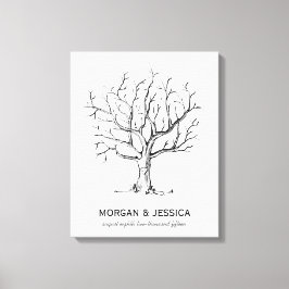 Em Tela Impressão de Árvore de Impressão Digital (Preto) d