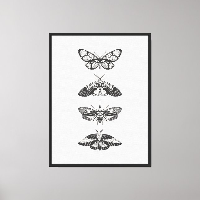 Em Tela Impressão de borboleta  (Frente)