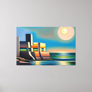 Em Tela Impressão de Capa de Saída de Cubo abstrato