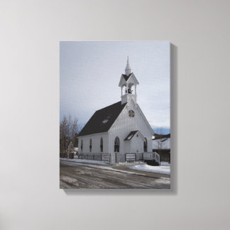 Em Tela Impressão de designer de igreja branca cristã