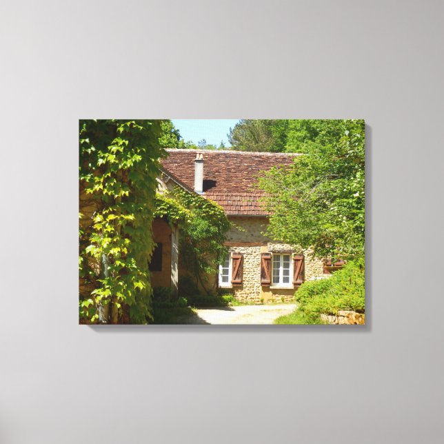Em Tela Impressão de "Farmhouse" francês e "Gite Canvas" (Frente)