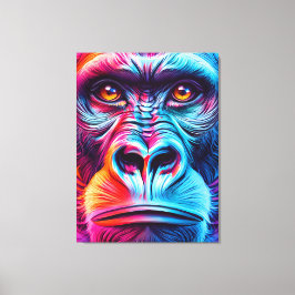 Em Tela Impressão de Gorilla Wall Art Colorida - Gorilla M