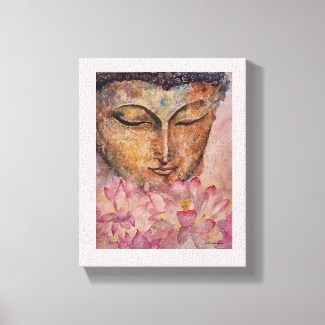 Em Tela Impressão de Lâmpada Rosa Buda (Frente)