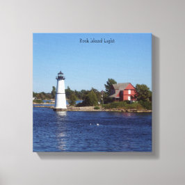 Em Tela Impressão de lona Rock Island Light
